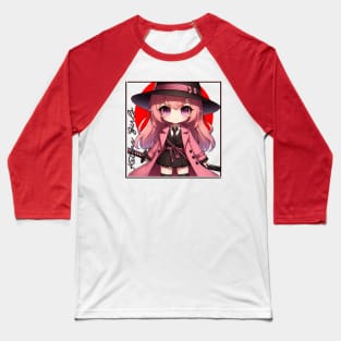Chibi Samurai Girl - Katana Girls Baseball T-Shirt